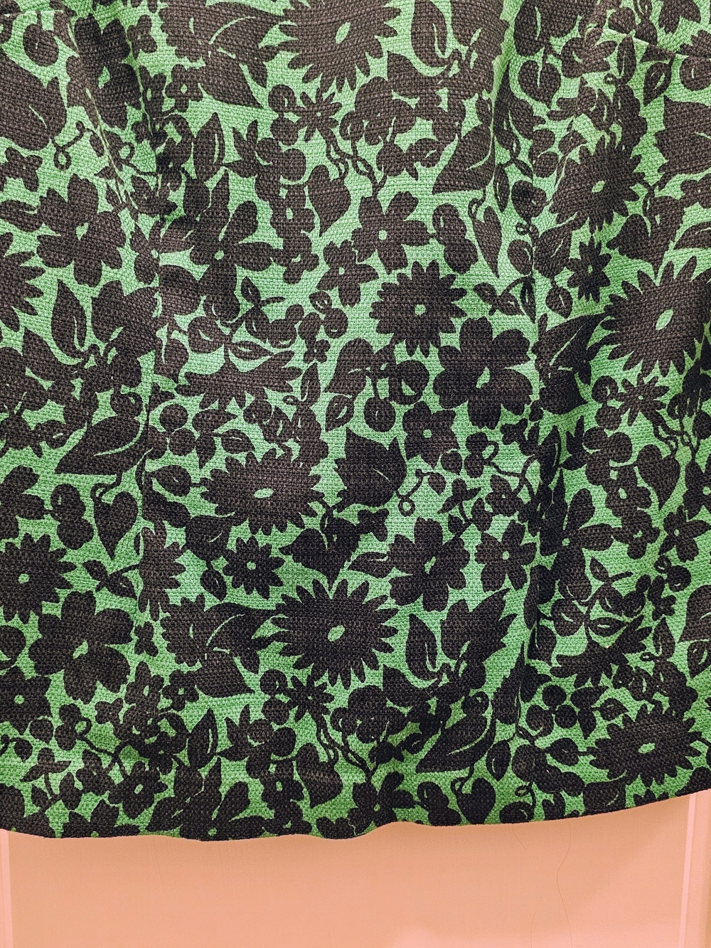 Boden Green & Navy Floral Jacquard Top Size 16 - Picture 6 of 7